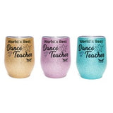 Mad Ally Best Teacher Glitter Cup